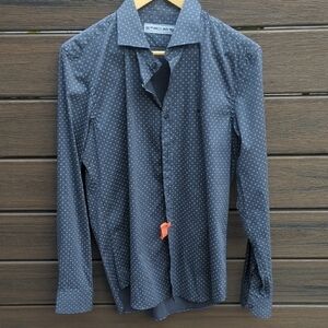 Etro Men's Italian Made Dark Gray Button down Dress Shirt - Size 40 EU Like New